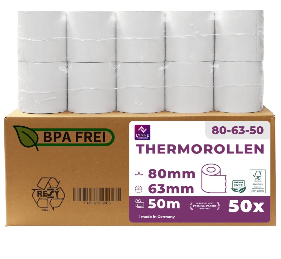 Kassarollen 80mm (50 stuks)